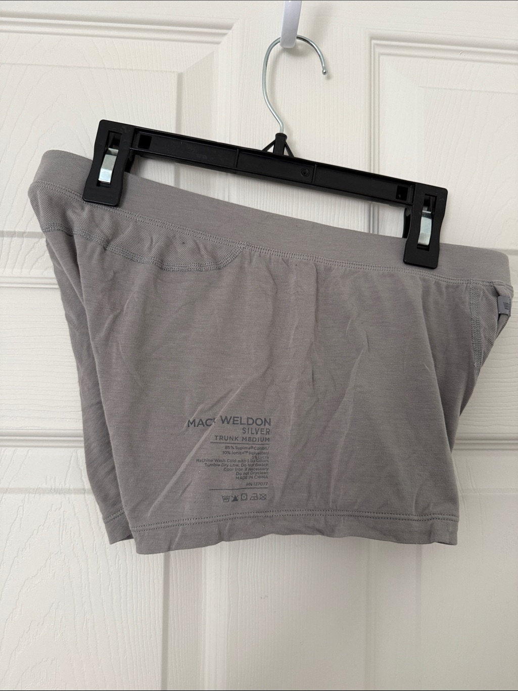 Mack Weldon Silver Gray Trunk Boxer Briefs